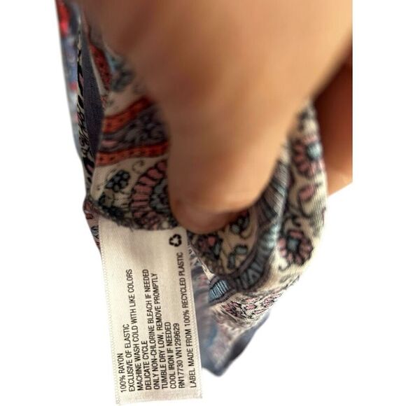 Knox Rose Sky Blue Boho Bohemian Midi Dress Size XXL Tiered Bishop Sleeve - Picture 11 of 13